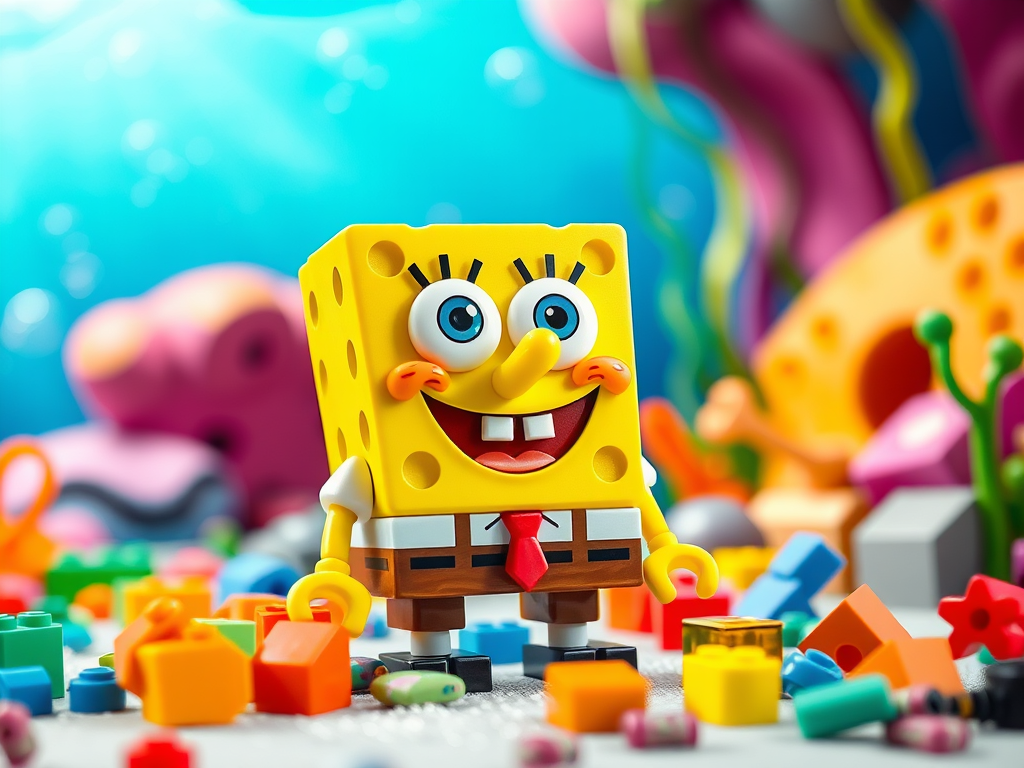 ¡Vive la aventura de construir tu propio Bob Esponja con bloques!